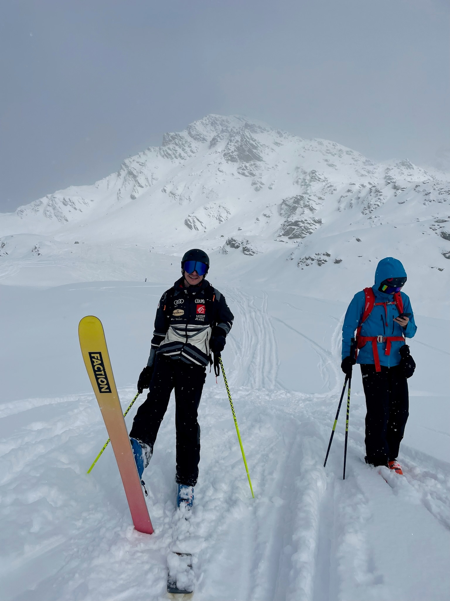 Ski touring in the mountains
