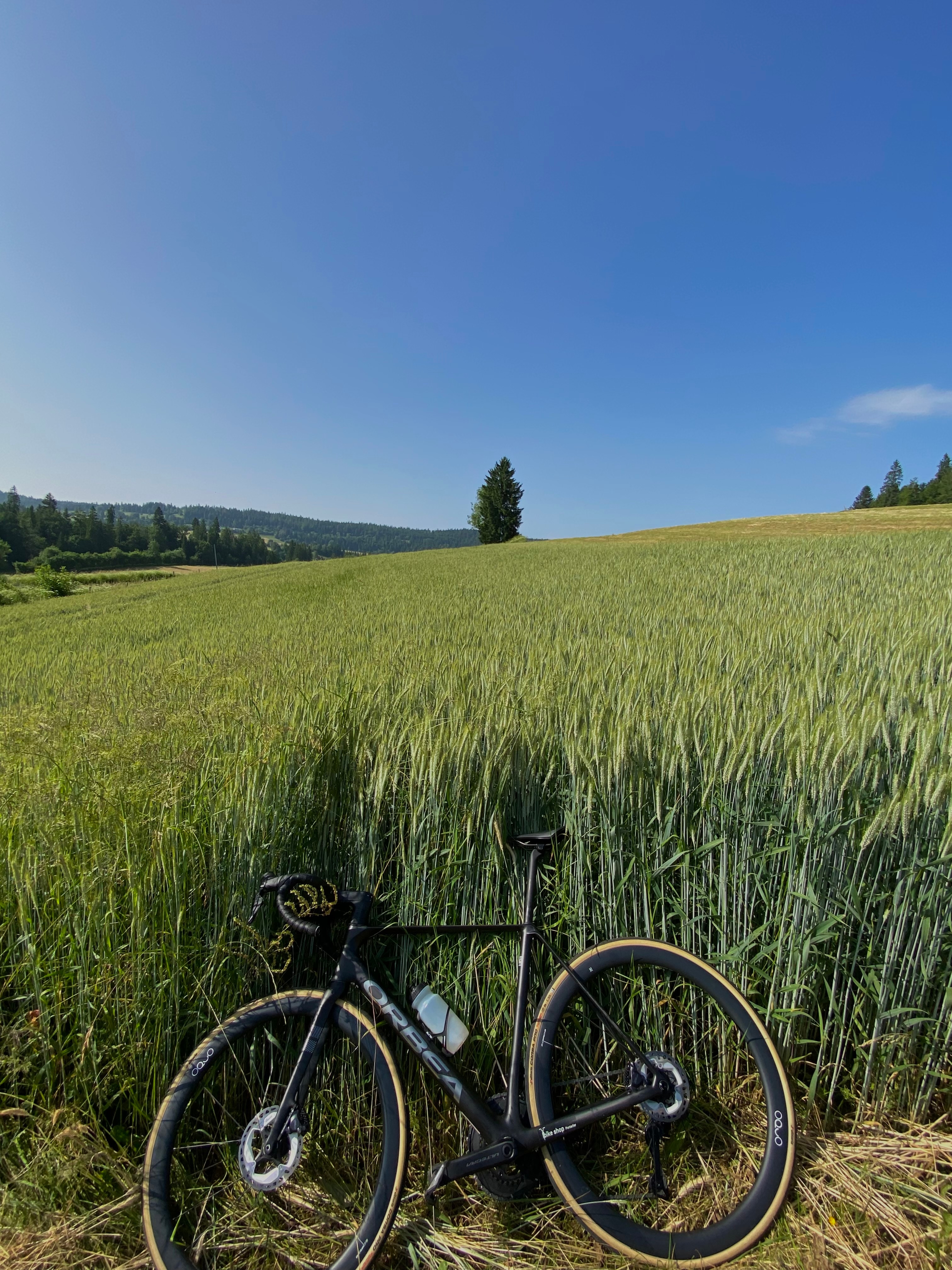 A road bike in the countryside
